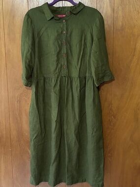 Pyne & Smith 3/4 Sleeve Collared Dress